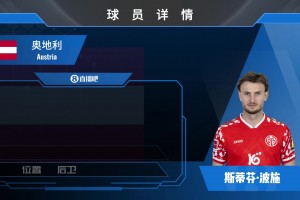奥地利边卫波施集锦：防守风格强硬 时而可客串中卫