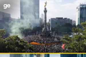 万人空巷庆祝！墨西哥击败南非，墨西哥城街头球迷狂欢