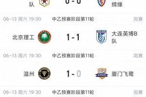 中乙赛季回顾：泰山B队五轮未尝胜绩，排名跌至第四；厦门飞鹭连胜终止，无缘榜首